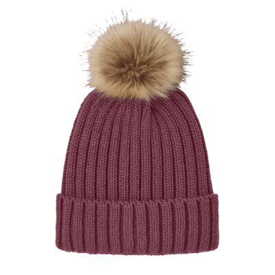 Faux Fur Pom Beanie Thumbnail