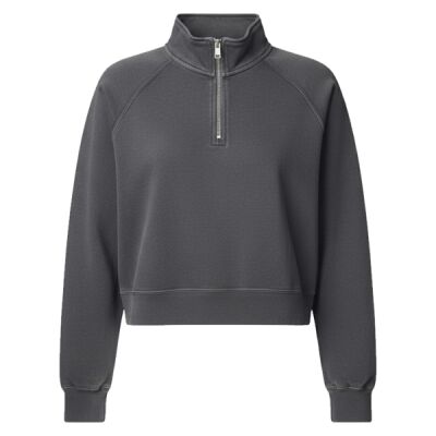 Women's Garment-Dyed Mid-Length Quarter-Zip Sweatshirt Thumbnail