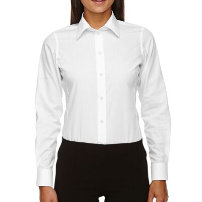 Ladies' Crown Collection® Solid Broadcloth Woven Shirt Thumbnail