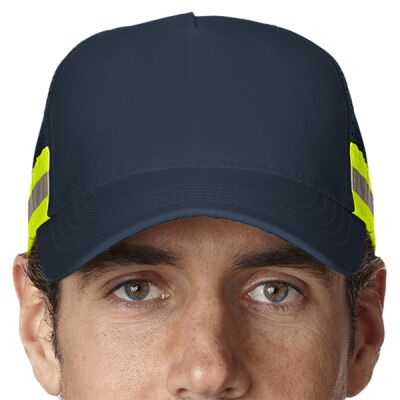 Trucker Reflector High-Visibility Constructed Cap Thumbnail