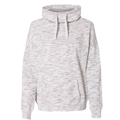 Women’s Mélange Fleece Cowl Neck Sweatshirt Thumbnail