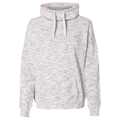 Ladies' Melange Fleece Cowl Neck Sweatshirt Thumbnail