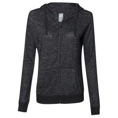 Women’s Cozy Jersey Hooded Full-Zip Thumbnail