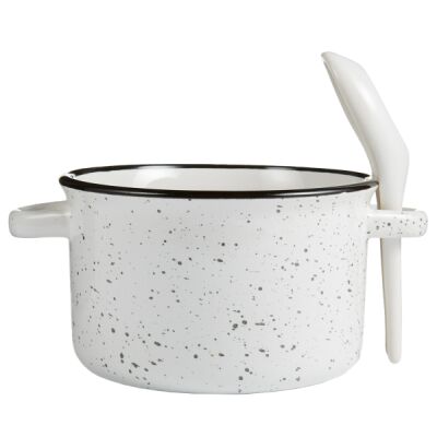 Campfire 20oz Ceramic Soup Bowl With Spoon Thumbnail